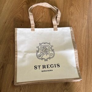 St. Regis Bora Bora beach bag tote canvas burlap